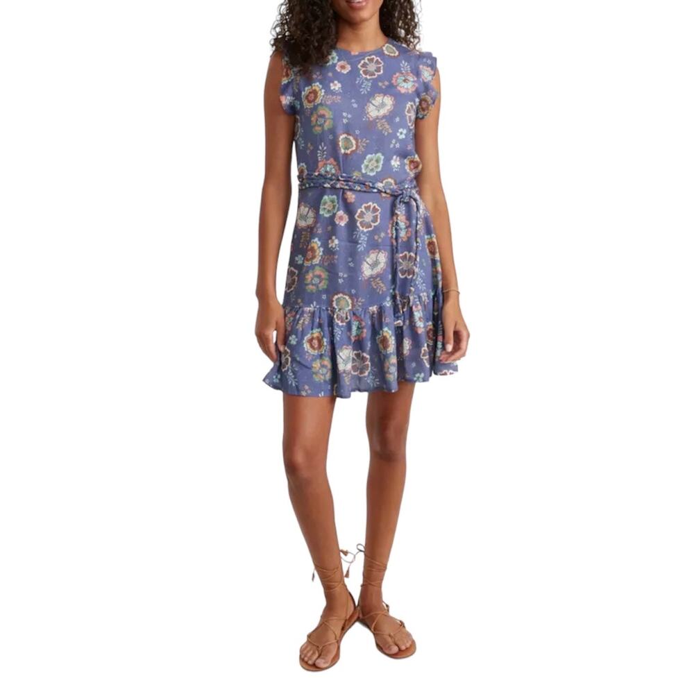 Marine Layer Laney Linen Blend Blue Mini Dress in
Marlin Hibiscus Floral Small
